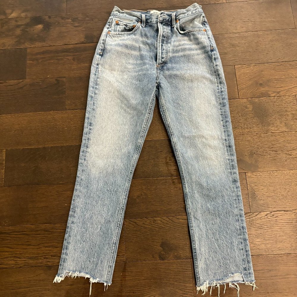 Agolde Riley High Rise Straight Crop Jeans Size 26